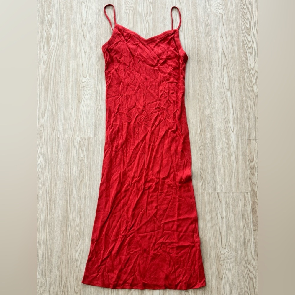 Brochu walker Burnt orange midi dress nwot